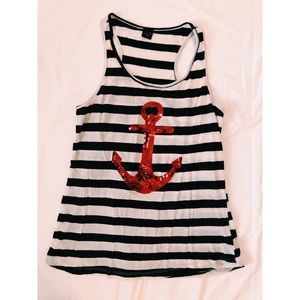 Racerback Super soft tank top with anchor